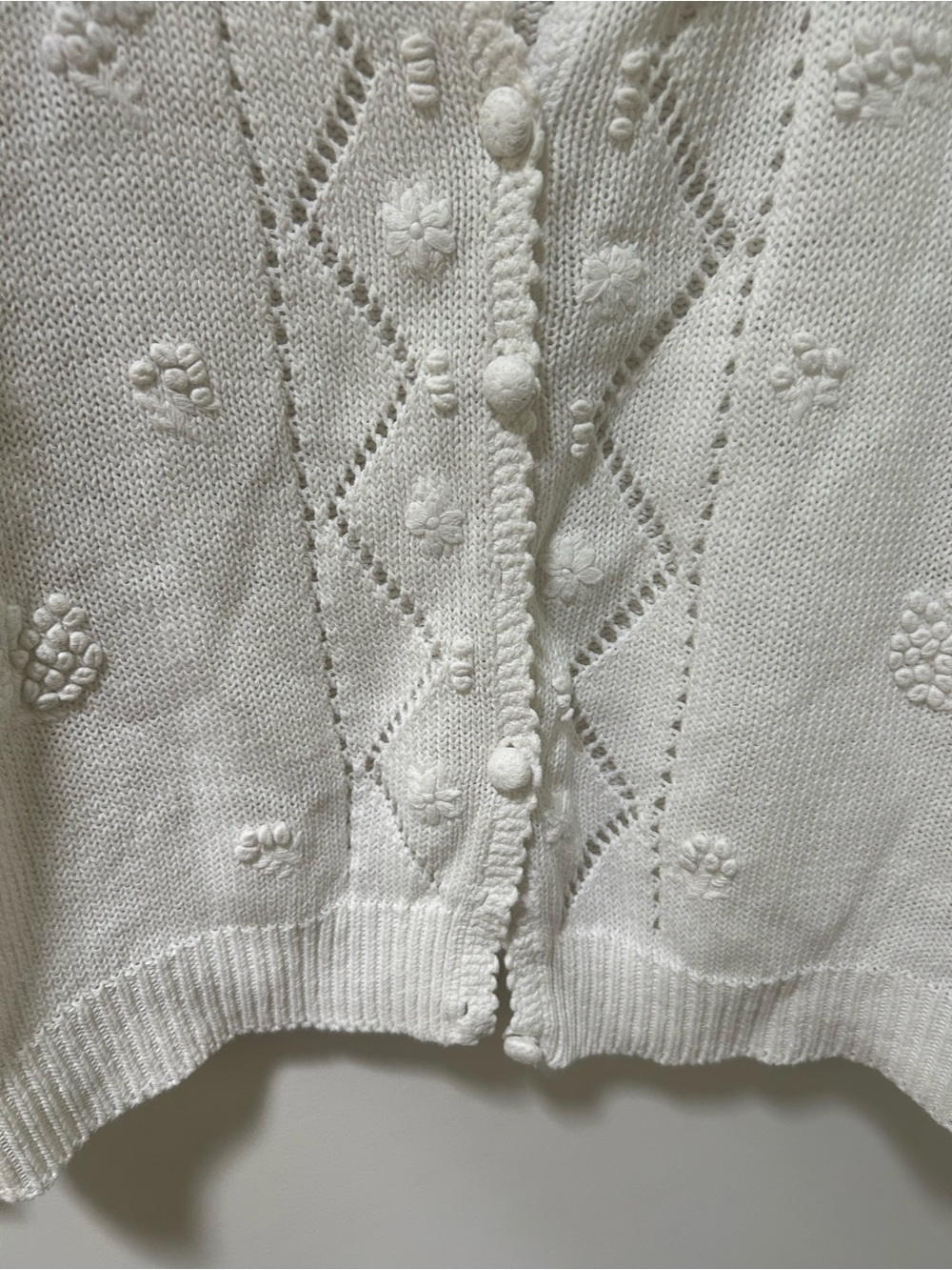 Vintage Cotton and Ramie Cottage Core Sweater Size Medium - Picture 4 of 8